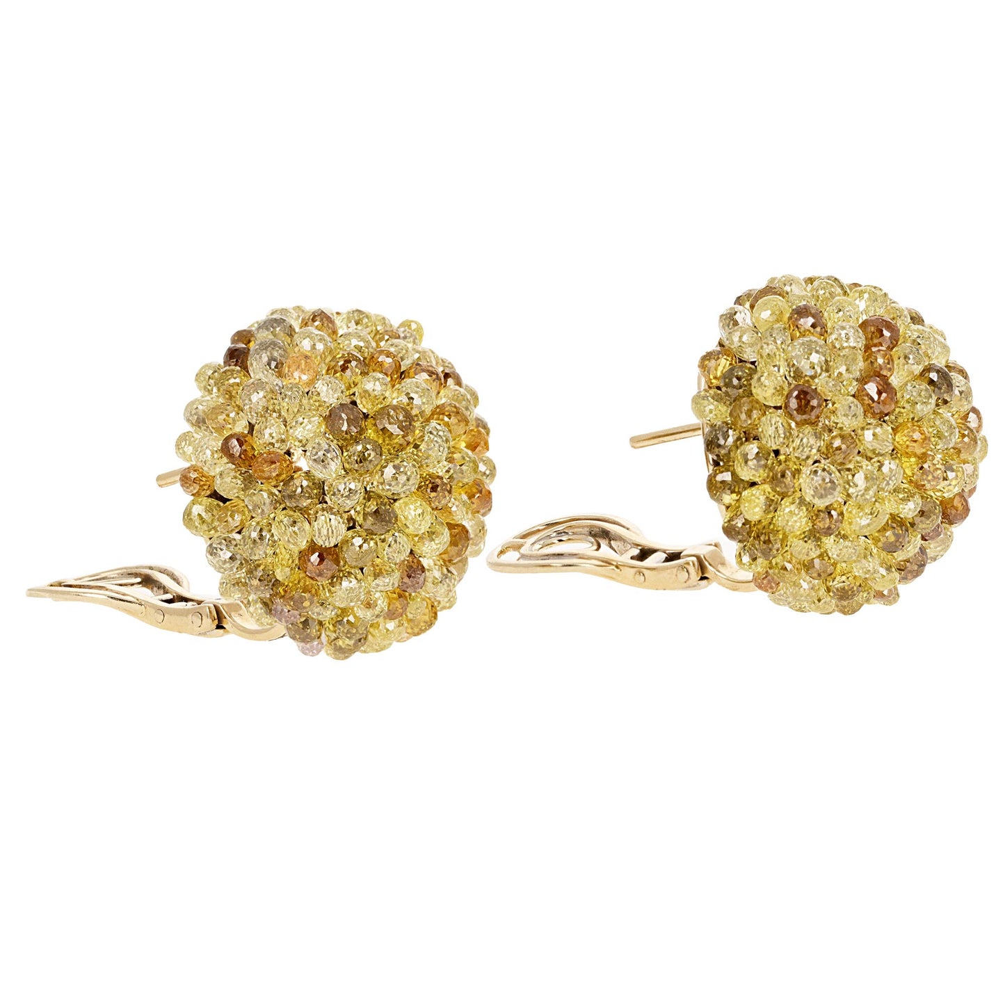 Lugano Fancy Color Diamond Briolette Earrings