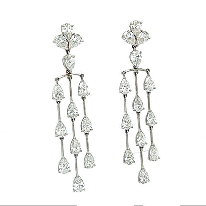 6.05 Carat Diamond Chandelier Drop Earrings