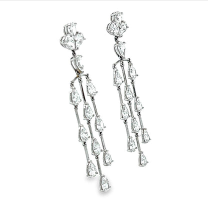 6.05 Carat Diamond Chandelier Drop Earrings