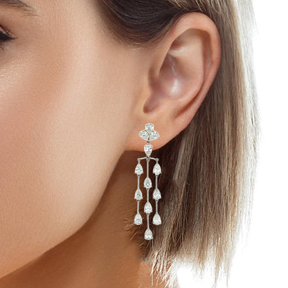 6.05 Carat Diamond Chandelier Drop Earrings