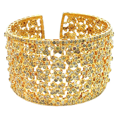 27 Carat Multi Fancy Color Diamond Cuff Bangle Bracelet