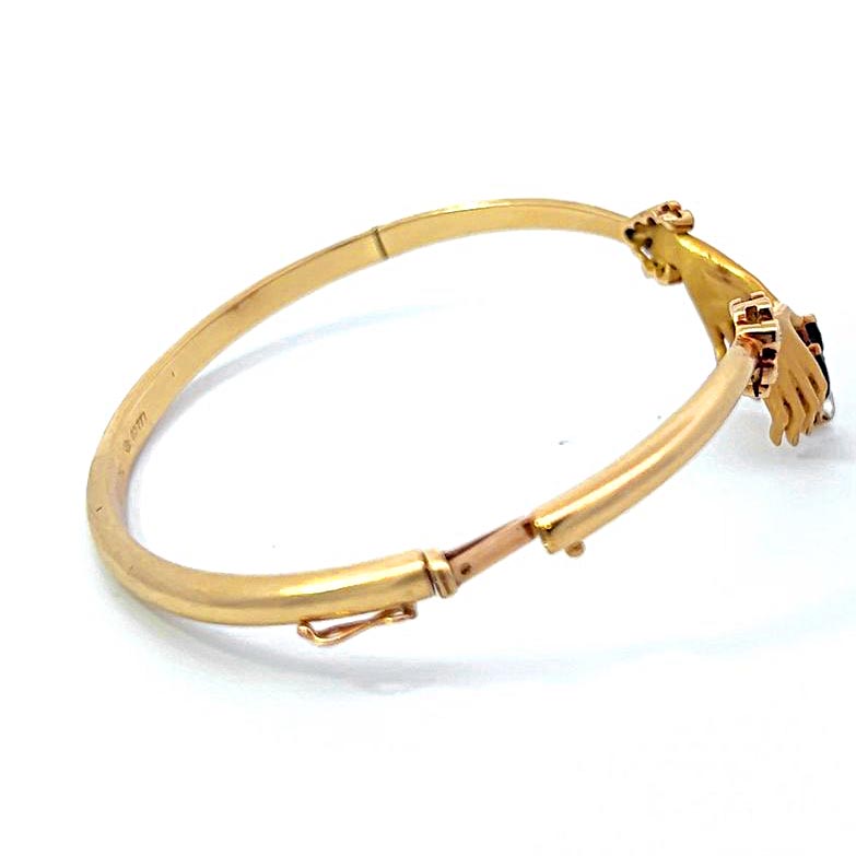 Carrera y Carrera 18K Yellow Gold Las Manos Collection Bangle Bracelet