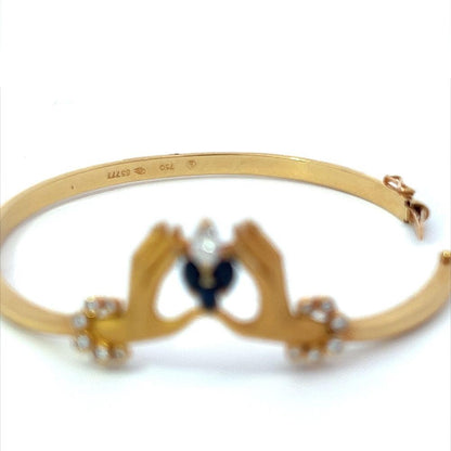 Carrera y Carrera 18K Yellow Gold Las Manos Collection Bangle Bracelet