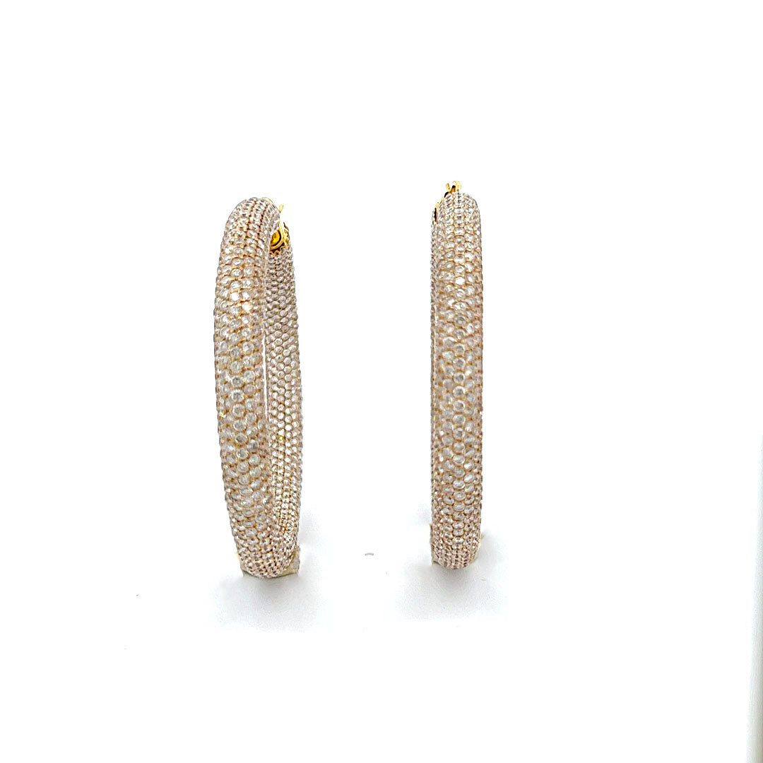 Jacob & Co. Large Diamond Hoop Earrings