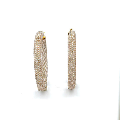 Jacob & Co. Large Diamond Hoop Earrings