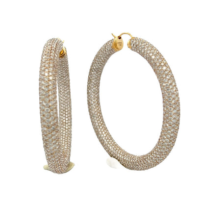 Jacob & Co. Large Diamond Hoop Earrings