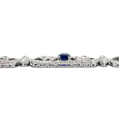 Van Cleef & Arpels Art Deco Antique Sapphire Diamond Bracelet