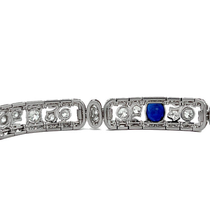 Van Cleef & Arpels Art Deco Antique Sapphire Diamond Bracelet