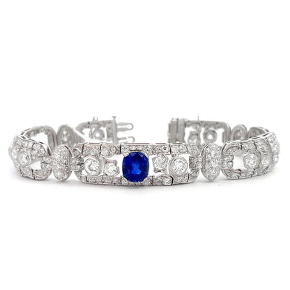 Van Cleef & Arpels Art Deco Antique Sapphire Diamond Bracelet