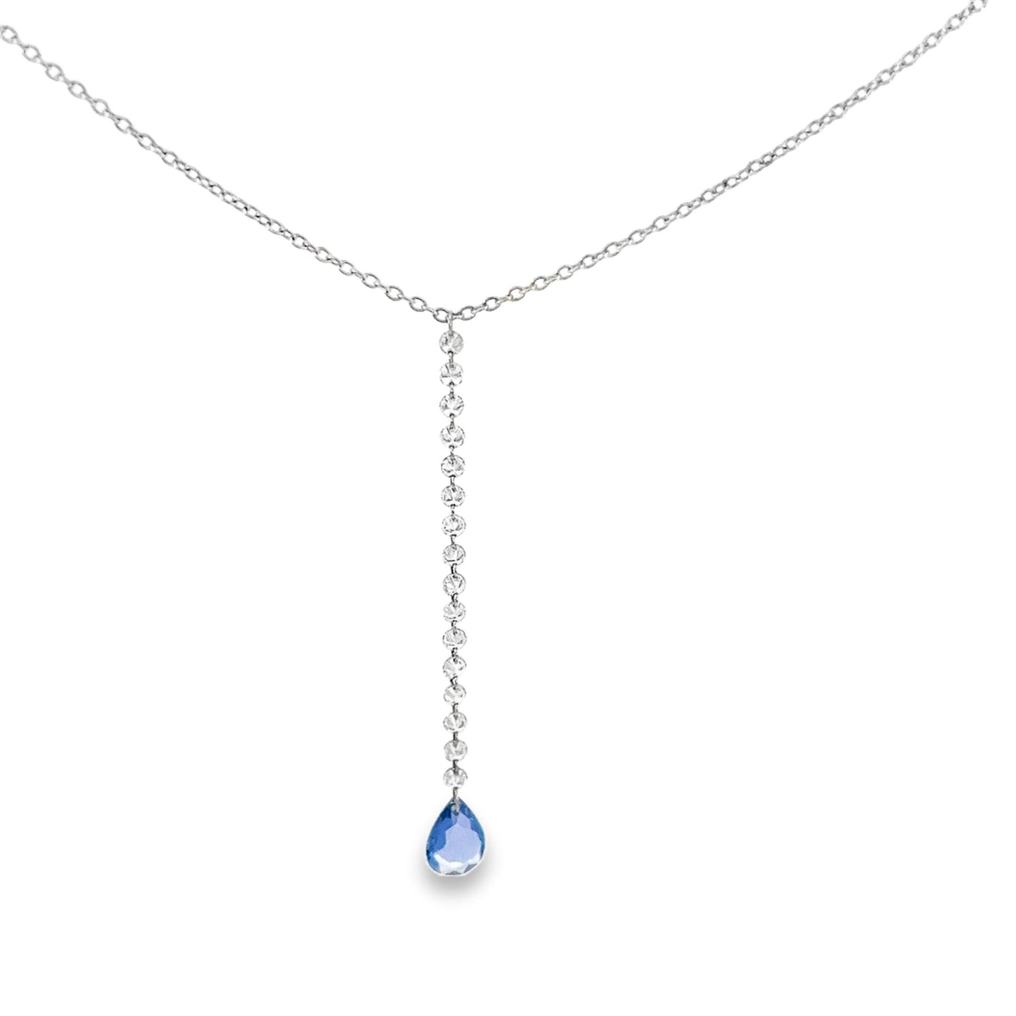 Diamond and Sapphire Lariat Necklace