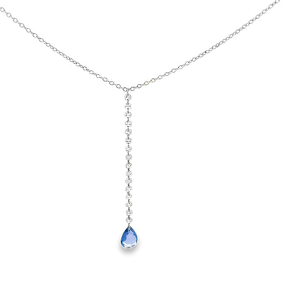 Diamond and Sapphire Lariat Necklace