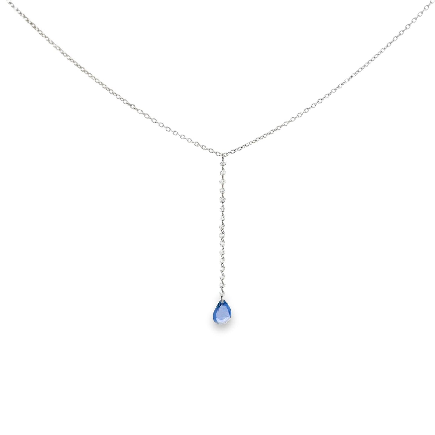 Diamond and Sapphire Lariat Necklace