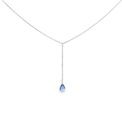 Diamond and Sapphire Lariat Necklace