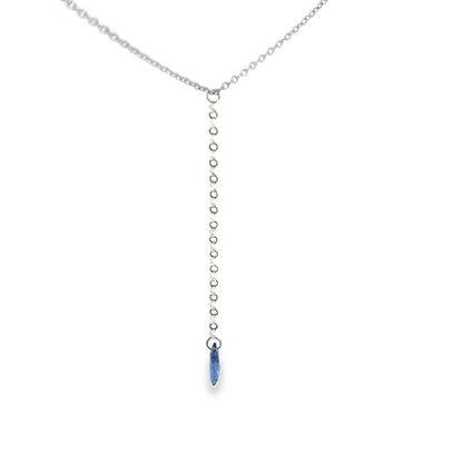 Diamond and Sapphire Lariat Necklace