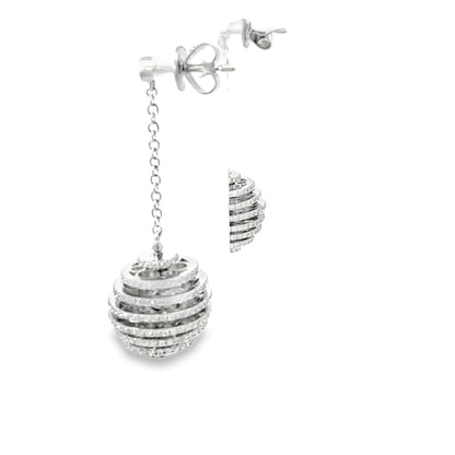 2 Carat Diamond Dangle Drop Earrings