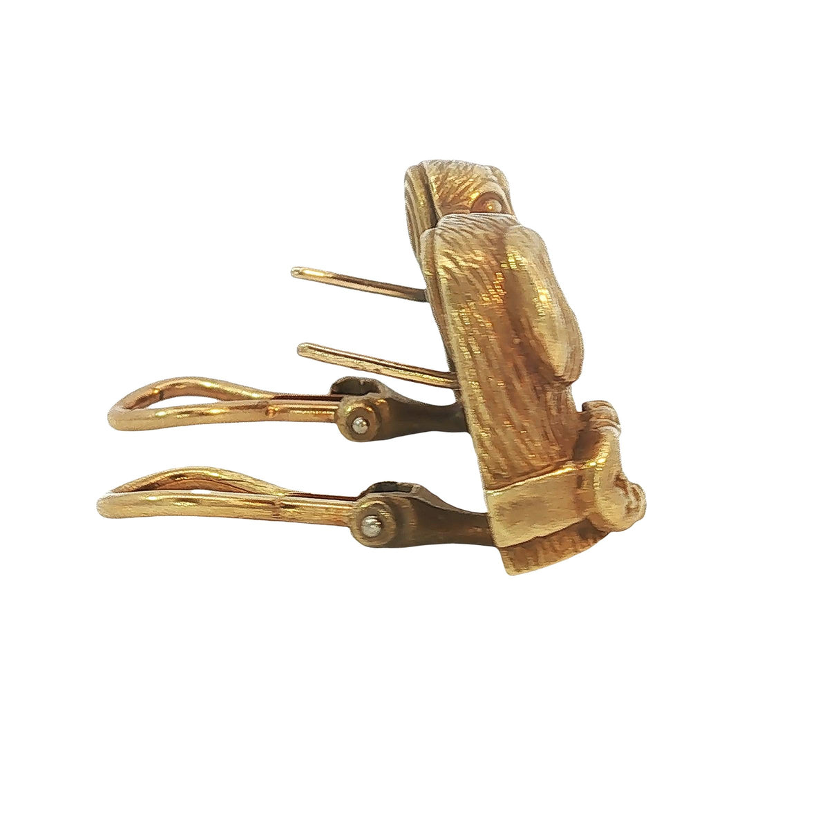 Barry Kieselstein-Cord 18K Gold Labrador Retriever Earrings, Dated 1989