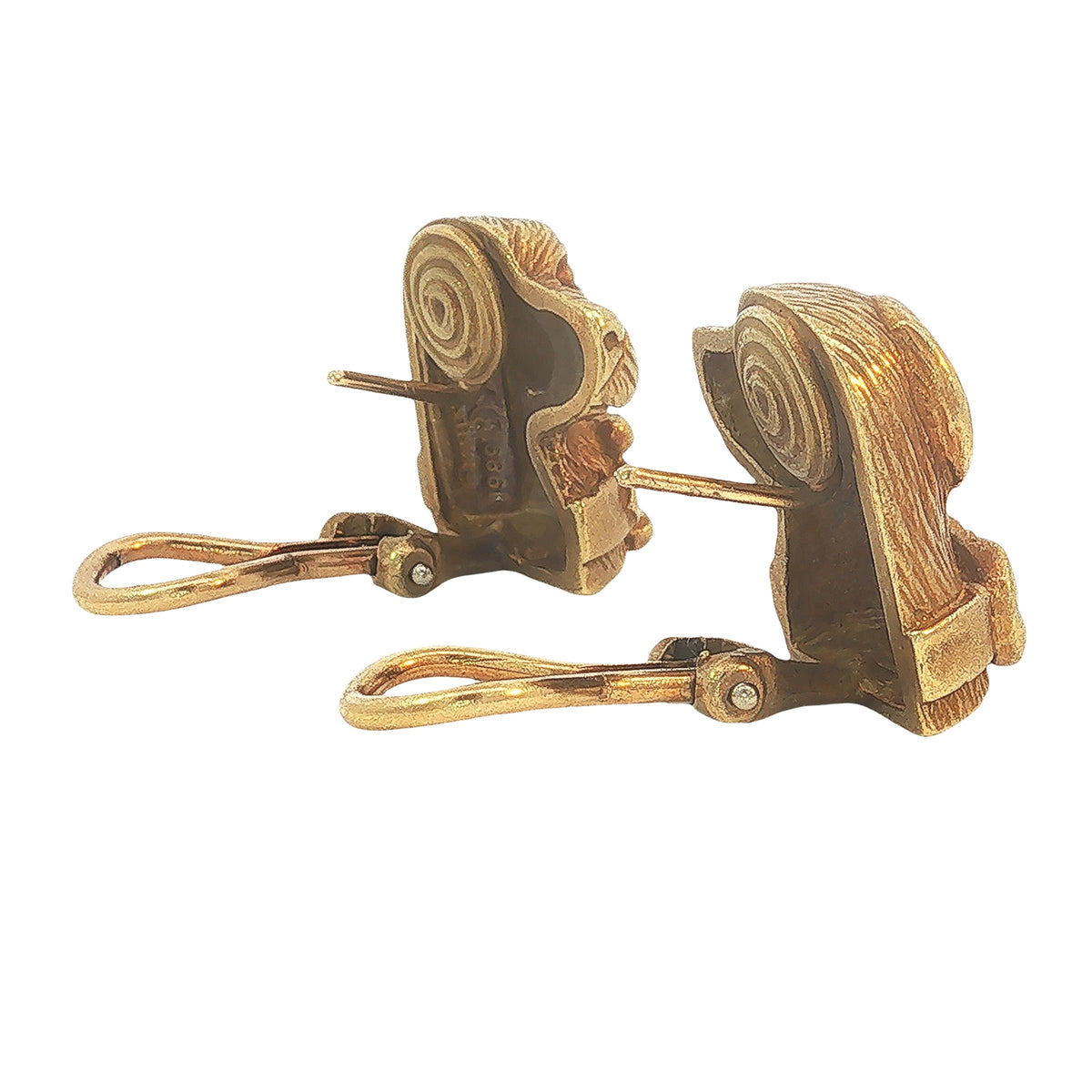 Barry Kieselstein-Cord 18K Gold Labrador Retriever Earrings, Dated 1989