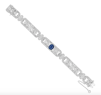 Van Cleef & Arpels Art Deco Antique Sapphire Diamond Bracelet