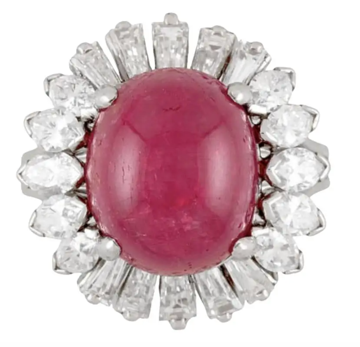 GIA-Certified No Heat Afghanistan Ruby Diamond Ring