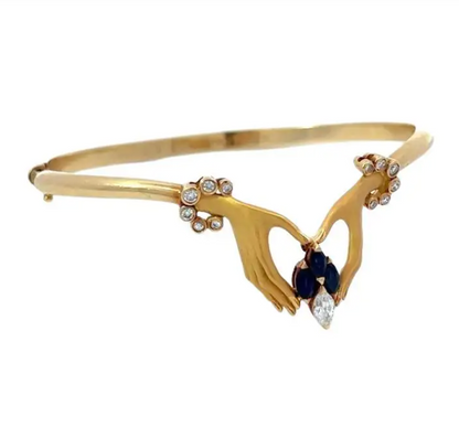 Carrera y Carrera 18K Yellow Gold Las Manos Collection Bangle Bracelet