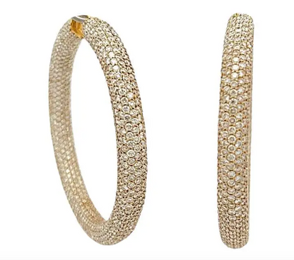 Jacob & Co. Large Diamond Hoop Earrings