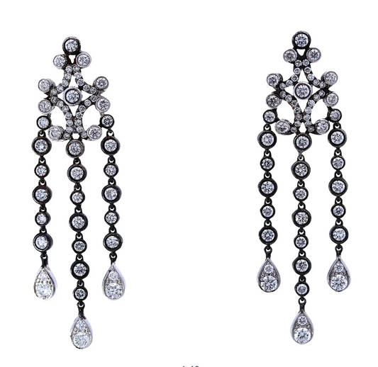 Belle Époque Diamond Chandelier Earrings