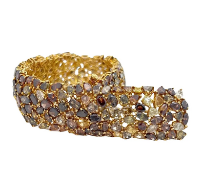 Colored Diamond Large Tennis Bracelet