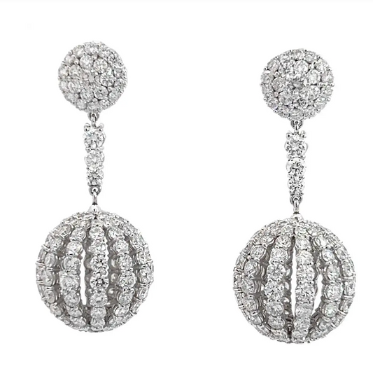 13 Carat Diamond Drop Dangle Earrings