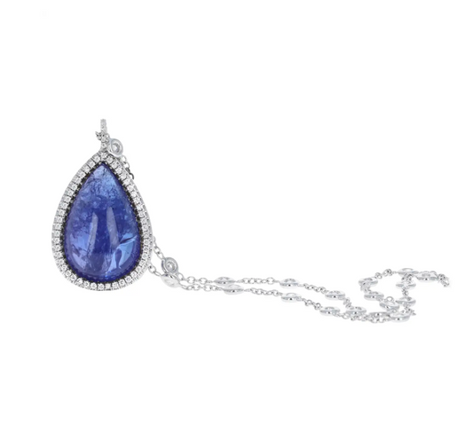 Tanzanite and Diamond Pendant Necklace