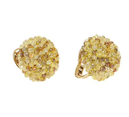 Lugano Fancy Color Diamond Briolette Earrings