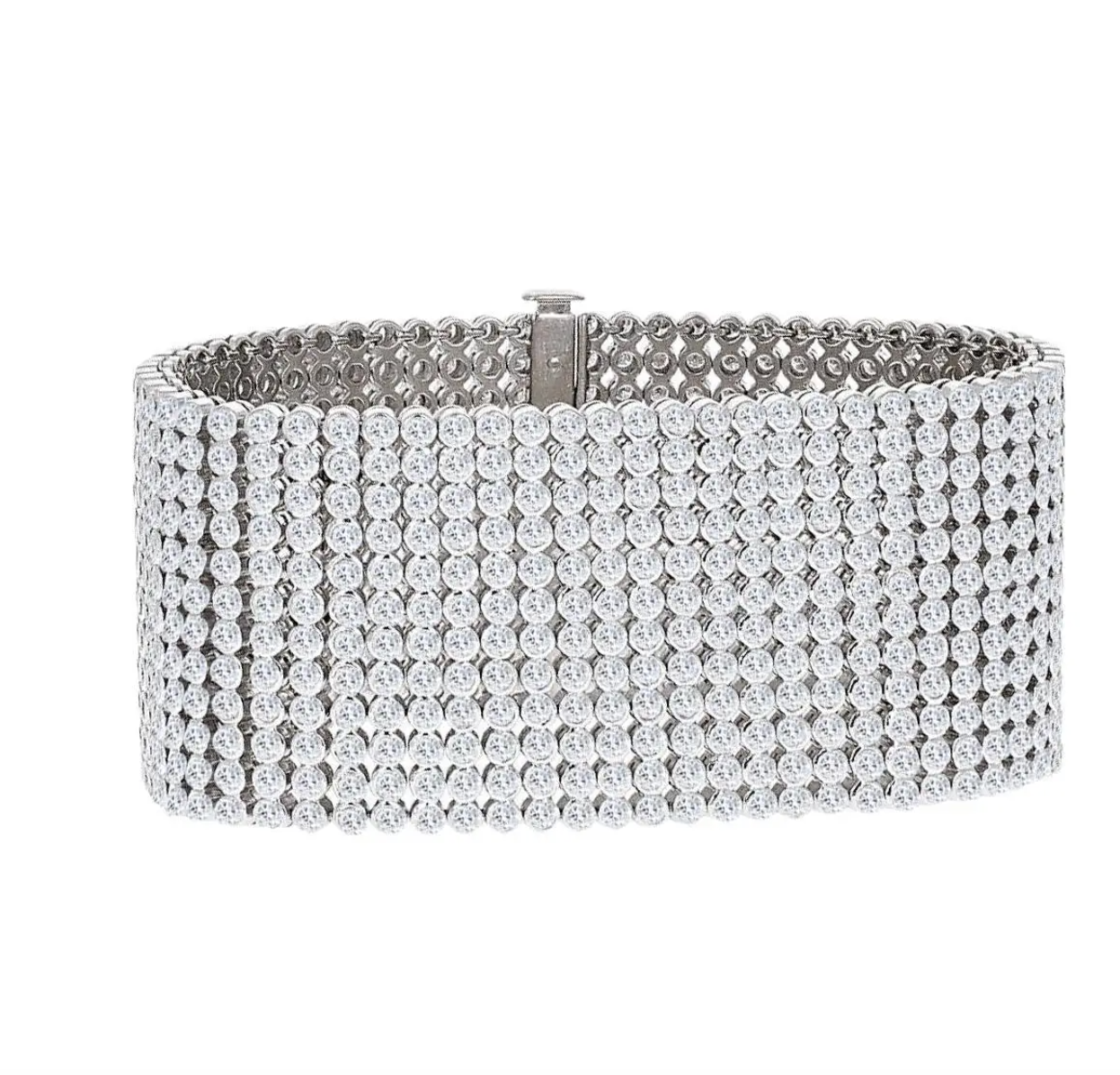 27.50 Carat Diamond Tennis Bracelet Cuff