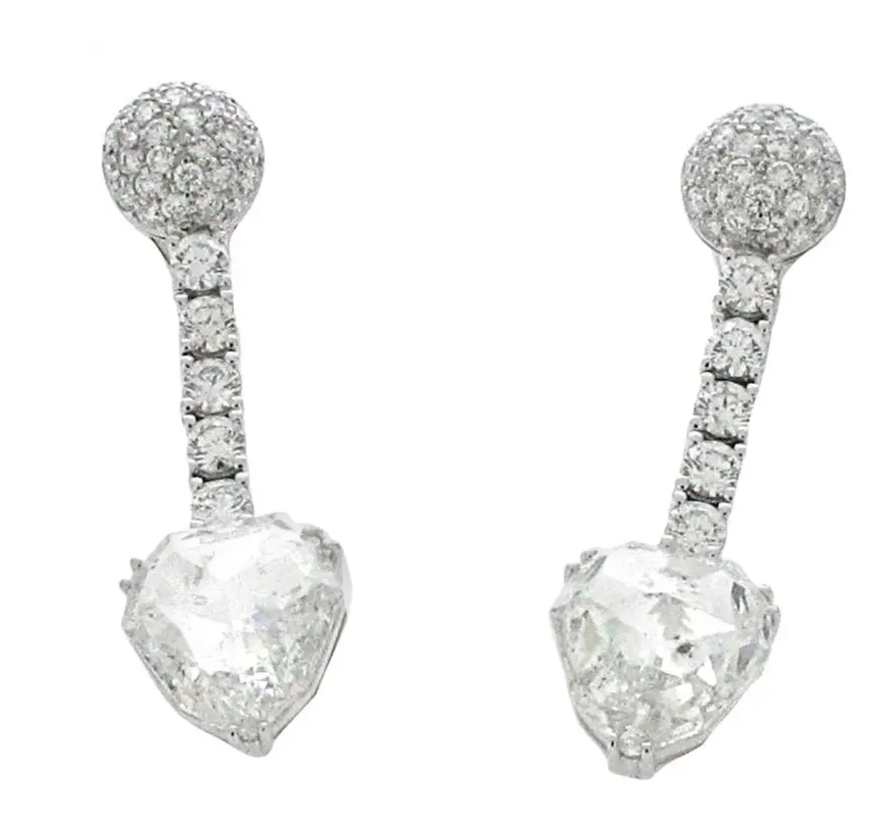 11.65 Carat Diamond Chandelier Dangle Earrings