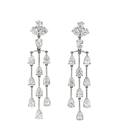 6.05 Carat Diamond Chandelier Drop Earrings