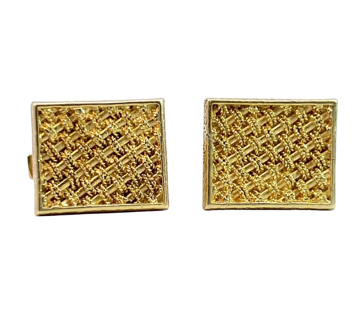 Tiffany & Co. 18K Yellow Gold Woven Cufflinks