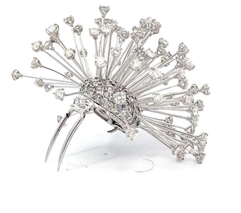 Cantamessa "En-Tremblant" Diamond Brooch Pin