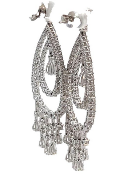 10.14 Carat Diamond Dangle Chandelier Earrings