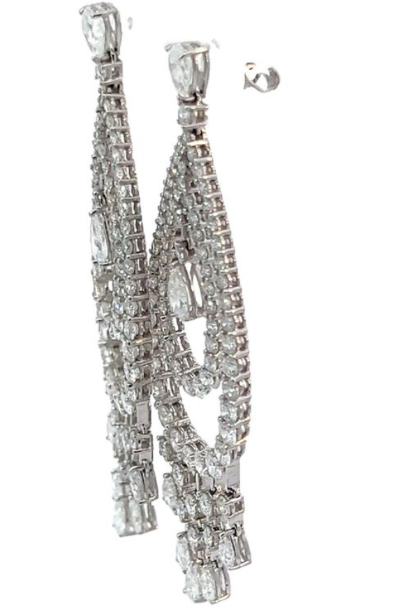 10.14 Carat Diamond Dangle Chandelier Earrings