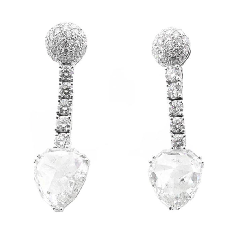 11.65 Carat Diamond Chandelier Dangle Earrings