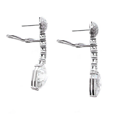 11.65 Carat Diamond Chandelier Dangle Earrings