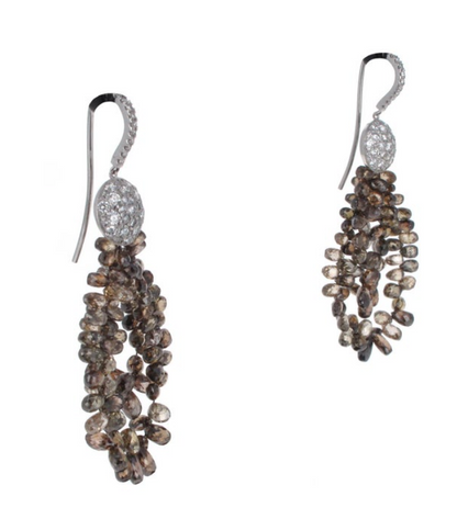 35.55 Carat Briolette Diamond Dangle Chandelier Earrings