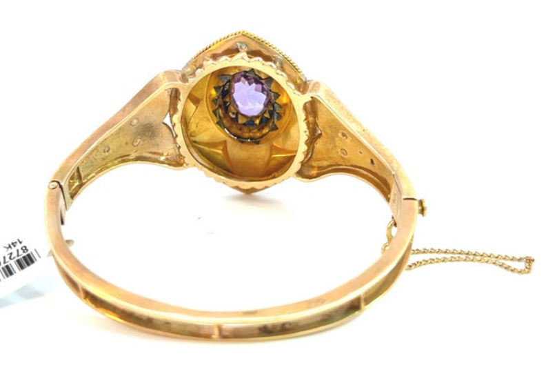 Antique Edwardian Amethyst Bangle