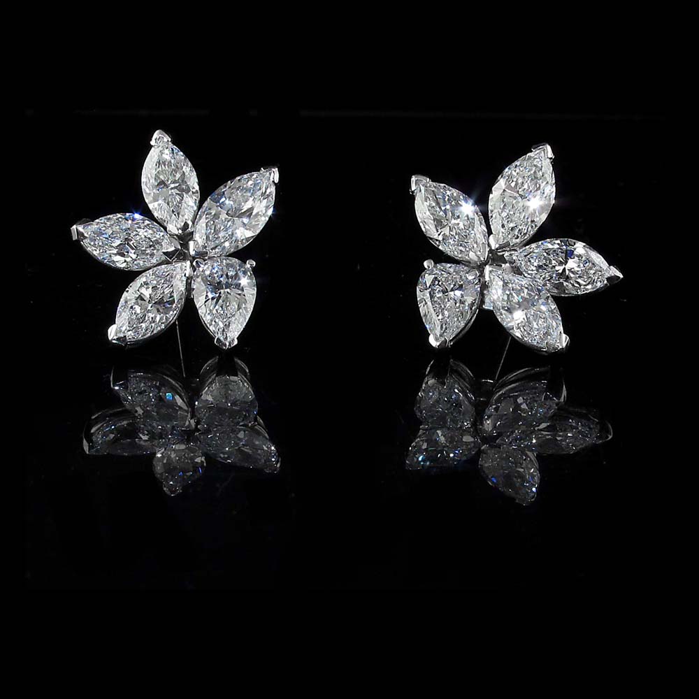 10.67ct Marquise Diamond Stud Earrings – Kantor Gems