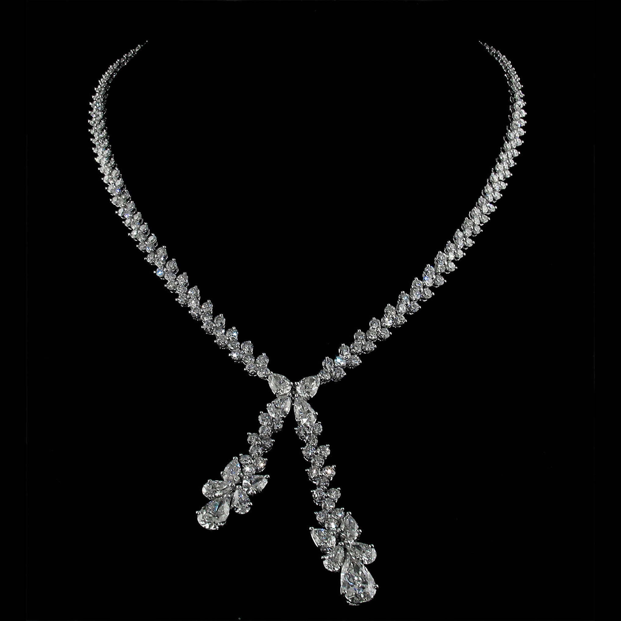 25.17ct Diamond Necklace in Platinum – Kantor Gems